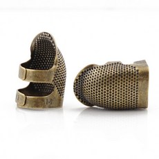 頂針指套家用手縫十字繡加厚調節真銅護指頂針箍縫紉工具, 1個, 古銅頂針1個