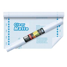 책 공예품 및 조리대용 첼 매트 클리어 콘택트 종이 롤 셀프 접착 책 커버 17.5인치 x 5피트, Matte, 17.5 in x 5 ft