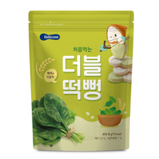 베베쿡 처음먹는 더블떡뻥, 6개, 30g, 혼합맛(백미/시금치)