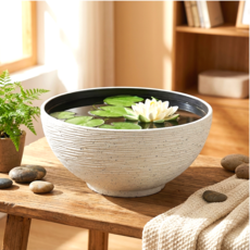 리비아쿠아 플라스틱 대형 수반 어항, 화이트스팟 35cm