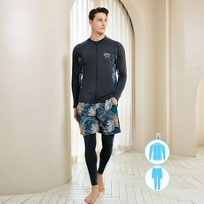 베이직엘르 베이직 엘르 남성인 집업 래쉬가드 비치반바지 워터레깅스 세트 BEMW912G 2761266