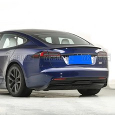 ABS 소재 자동차 뒷문 프라이머 컬러 리어 스포일러 스플리터 테슬라 모델 2012-2023 하이 퀄리티 트렁크, 04 Glossy black