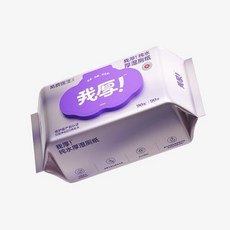 我厚濕廁紙 家庭號超厚實惠裝 90抽 男女適用潔廁濕紙, 1個, 1包10抽(約100克）