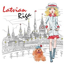 蝶谷巴特餐巾紙/藝術紙 Latvian Riga 風格設計, 1個, 22.5x22.5