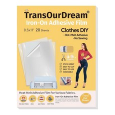 TransOurDream 양면 접착 시트 20매 열프레스용 접착제