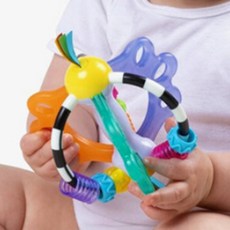 아기 촉감놀이 공 영유아 1살 딸랑이 이앓이 치발기, 1개