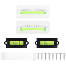 RV 레벨 버블 정밀 캠퍼 및 트레일러 버블 레벨 게이지 스틱 온 또는 나사 마운트 스피릿 레벨링 안정화 레벨러 여행 트레일러 트럭 RV 외부 부품 액세서리 4개, RV 레벨 버블, 정밀 캠퍼 및 트레일러 버블 레벨 게