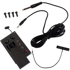 기타픽업 피에조가 있는 금속 전기 바이올린 픽업 조정 가능한 EQ 프리앰프 변환기, 1개
