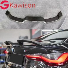 BMW M3 M4 M5 G20 G82 G80 G30 F90 21-22 리얼 카본 파이버 리어 윙 트렁크 립 스포일러 호환, G82 M4