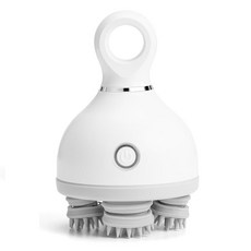 프리라이프 두피마사지기 머리마사지기 3단계 강도 조절 USB 충전 머리 안마기, 흰색, 1개