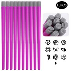 네일 템플릿 610Pcs 전문 손톱 아트 스탬프 DIY 꽃 나비 도트 펜 매니큐어 도구 폴란드어 그림 낙서, 옵션02) 10pcs, 1개