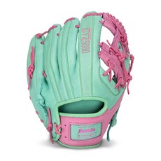 프랭클린 스포츠 야구 필드 장갑 CTZ5000 22415 남성용 성인+ 청소년 장갑 검은 소가죽 내야수 30.5cm12인치 바스켓 웹 내야수 투수 블랙 크롬 4514, CTZ5000 야구 수비 장갑 - 민트/핑크 29.2c, 민트/핑크