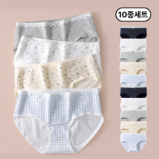 BDYP 여학생 면스판 팬티 순면안감 사춘기 편안한 속옷 10장세트