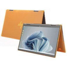 MCover 2022~2023 15.6인치 HP Envy x360 15-EW0000 (인텔 CPU) / 15-EY0000 (AMD CPU) 시리즈 노트북에만 호환되는 케이스(다, 주황색