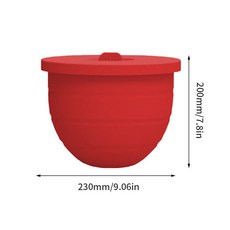 MixAid 廚房斜頭矽膠攪拌機替換碗內膽, 紅色