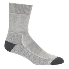 icebreaker 女款美麗諾羊毛中筒中毛圈健行襪 登山襪 左右腳設計 M號 砂岩灰, 1套