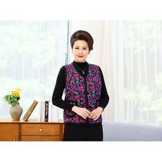 겨울 꽃무늬 엄니 융털조끼 트렌디 베스트 / 할머니조끼 김장조끼 6type