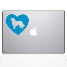 The Decal Guru Heart Bernese Mountain Dog 맥북 데칼 비닐 스티커 - 11인치 맥북 에어 - 라이트 블루 (1322-MAC-11A-LB), The Decal Guru Heart Bernese M