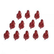 Dopro 12팩 0.6cm(1/4인치) 범용 빈티지 레이즈 미니 치킨 헤드 손잡이 소형 기타 베이스 전위차계 손잡이 앰프 노브 이펙트 페달 치킨 헤드 손잡이 고정 나, Standard Style Flat Top, 아이보리