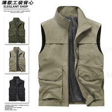 多口袋背心 薄款透氣工裝攝影戰術機能釣魚登山背心