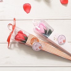 한송이 시들지 않는 장미꽃 케이스 랜덤 1개 졸업식 입학식 기념일 선물, 단품