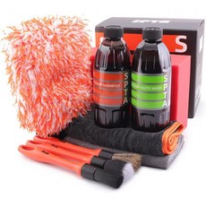 SPTA 자동차 세차 세트 청소 및 9개 품목 216온스 샴푸 1개 마이크로화이버 장갑 빨간색 스펀지 16인치 x 디테일 타월 2개 브러시 3개, SPTA 자동차 세차 세트 청소 및 9개 품목 216온