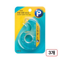 프린텍)투명 양면테이프, 3개, (DTD126D/12*6.35m)