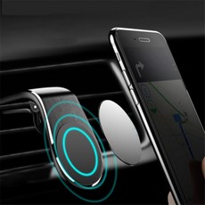 송풍구 자석 거치대 홀더 클립형 자동차폰거치대 핸드폰, 실버