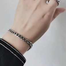 方形新款方塊鏈條嘻哈手鏈，日韓ins風情侶款，兒童時尚配飾