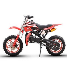 레저용 미니 오토바이 산악 49cc 소형 포켓 바이크 미니오토바이 소형오토바이 경량, 1개, 레드 대형 바퀴