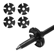 아띠꼴로 등산스틱 고무 패킹 마개 촉 바스켓 보호캡 부품, 블랙, 1세트