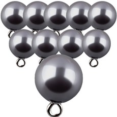 진주단추 12mm 진주장식 진주알 단추 볼록이, 1팩, 진주단추12mm(해마10개)