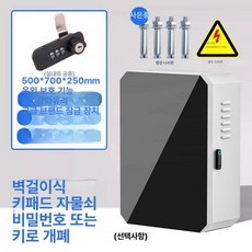 전기차 충전기 보관 충전 덮개 옥외 자동차 방수팩 잠금, 강화 풀스크린-벽걸이형 E, 1mAh, 1개