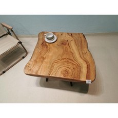 원목 우드 슬랩 테이블 좌식 다다미 와비사비 INS 감성 일본식 인테리어 거실 소형, Z2685 63-66-35(6.5T)