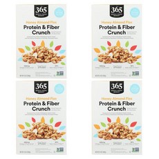 365 Whole Foods Market 365 홀푸드마켓 허니 아몬드 단백질 식이섬유 크런치 시리얼 369g, 4개
