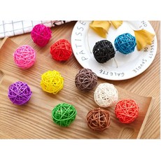 韓風童品 藝術編織繽紛藤球掛飾 田園風格家居裝飾 滿月周歲節慶掛飾 拍攝道具背景裝飾掛旗, 繽紛