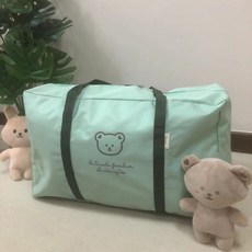 《寶貝不無聊》小熊大容量行李包 棉被收納袋 幼稚園棉被袋 幼兒園棉被袋 兒童睡袋收納袋, 綠色