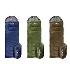 더블젯 프리미엄 사계절 초경량 침낭 3종색상, 카키, 1개