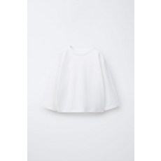 [국내배송] 자라 ZARA 하트 자수 기본 티셔츠 - 화이트 938457