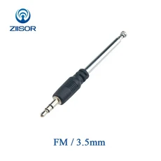 2pcs FM Radio Antenna Mobile Phone Telescopic Retractable 3.5mm Jack Ziisor Z200-B100YB, 01 Z131-SFMYP