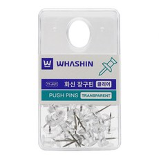화신 투명장구 푸시핀 압정 압핀 게시물 꽂이 사무용