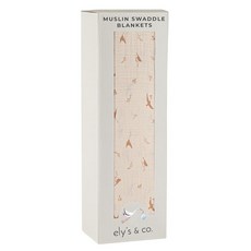 Ely's & Co. 모슬린 포대기 담요 1팩 100% 면 엑스트라 라지 속싸개 119.4 x 119.4cm47 47인치 블루 체리 158427, Pink Bird