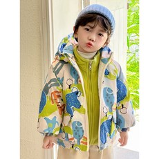 男童三合一衝鋒外套：兒童春秋款上衣，寶寶保暖洋氣秋冬裝，女童防風外套