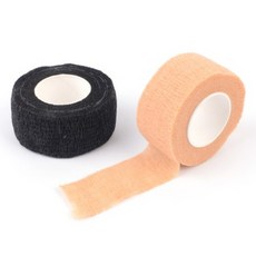 2.5cm 소형 자가점착 탄력 붕대 스포츠 근육 등 아대 발목 관절 마디 압박 보호 밴드 축구 농구 보호대 살색 블랙 색상