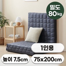 [특가쿠폰] 에코어 밀도80 천연라텍스 3단접이식 매트리스 7.5cm