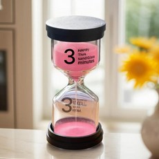 미니 타이머 3분 5분 모래 시계 사무실 인테리어 장식, 핑크-3분