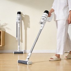 최신형 차이슨 무선 청소기 BLDC V50 자동충전 거치대 + 고사양 흡입력, V50(WH), 그레이 화이트