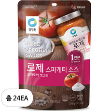 청정원 로제 스파게티소스 싱글파우치, 170g, 24개