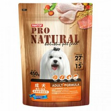 邦比 Panton 寵物飼料，挑嘴最愛/除淚痕雪白（雞 鮭）/低敏毛髮亮麗（羊 米）/理想體態（雞 米），450g/2.5kg, 1個, 成犬·除淚痕雪白配方450g（雞＋鮭）