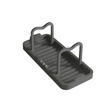 廚房收納神器 砧板/鍋鏟/菜板置物架, 1個, J09LT02S灰檯面(雙桿)鍋蓋架-灰, 灰